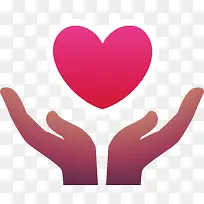 双手托起爱心-空若网 双手托起爱心-空若网