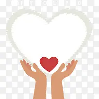 双手托起的白色爱心-空若网 双手托起的白色爱心-空若网