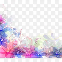 淡彩花朵背景-空若网 淡彩花朵背景-空若网
