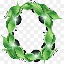 绿色树叶框架-空若网 绿色树叶框架-空若网