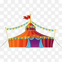 马戏团大型橙色帐篷-空若网 马戏团大型橙色帐篷-空若网