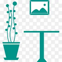 创意花盆相框PNG矢量元素-空若网 创意花盆相框PNG矢量元素-空若网