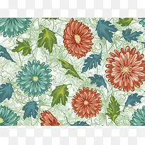 绘制菊花矢量装饰免抠素材-空若网 绘制菊花矢量装饰免抠素材-空若网