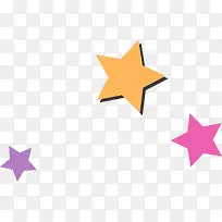 多彩卡通五角星-空若网 多彩卡通五角星-空若网