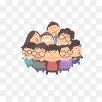 抱在一起围观卡通-空若网 抱在一起围观卡通-空若网