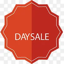 红色锯齿形促销标签-空若网 红色锯齿形促销标签-空若网