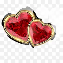 矢量红色爱心宝石-空若网 矢量红色爱心宝石-空若网