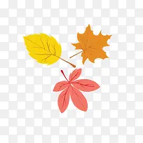 秋季落叶卡通矢量素材-空若网 秋季落叶卡通矢量素材-空若网