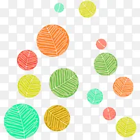 多彩简约植物圆圈漂浮素材-空若网 多彩简约植物圆圈漂浮素材-空若网