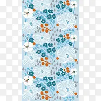 手绘陈院内飞花插画-空若网 手绘陈院内飞花插画-空若网