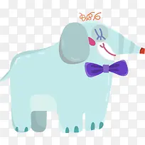 卡通可爱大象动物贴纸-空若网 卡通可爱大象动物贴纸-空若网
