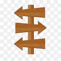 矢量木质扁平化指示牌-空若网 矢量木质扁平化指示牌-空若网