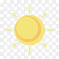 黄色扁平化太阳元素-空若网 黄色扁平化太阳元素-空若网