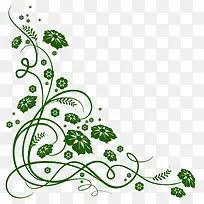 绿色花纹边框素材-空若网 绿色花纹边框素材-空若网