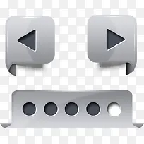 灰色渐变网页左右翻页按钮-空若网 灰色渐变网页左右翻页按钮-空若网