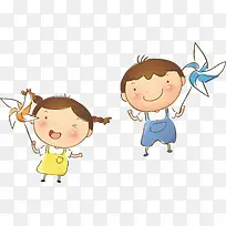 拿风车的儿童-空若网 拿风车的儿童-空若网