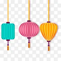 彩色手绘卡通灯笼-空若网 彩色手绘卡通灯笼-空若网
