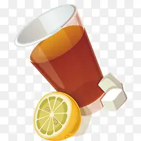 手绘杯子茶水柠檬-空若网 手绘杯子茶水柠檬-空若网