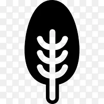 树与叶子形状对称的椭圆形图标-空若网 树与叶子形状对称的椭圆形图标-空若网