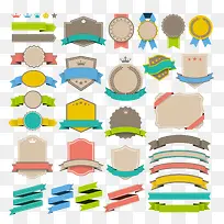 扁平化简易飘带促销标签-空若网 扁平化简易飘带促销标签-空若网