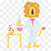 做实验的狮子PNG下载-空若网 做实验的狮子PNG下载-空若网
