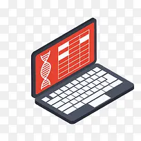 灰色电脑和白色的基因数据图-空若网 灰色电脑和白色的基因数据图-空若网