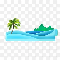 卡通手绘沙滩岛屿-空若网 卡通手绘沙滩岛屿-空若网