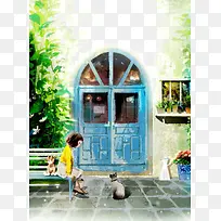 清馨水彩插画-空若网 清馨水彩插画-空若网