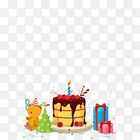 韩版萌系风格生日蛋糕海报设计-空若网 韩版萌系风格生日蛋糕海报设计-空若网