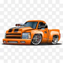 卡通手绘改装皮卡车漫画-空若网 卡通手绘改装皮卡车漫画-空若网