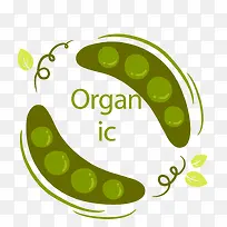 绿色豌豆有机蔬菜标签-空若网 绿色豌豆有机蔬菜标签-空若网