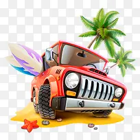 卡通可爱大卡车-空若网 卡通可爱大卡车-空若网