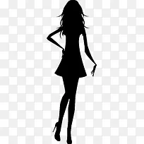 漂亮女孩剪影矢量素材-空若网 漂亮女孩剪影矢量素材-空若网