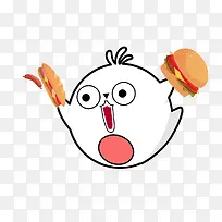 卡通手绘创意汉堡包banner-空若网 卡通手绘创意汉堡包banner-空若网