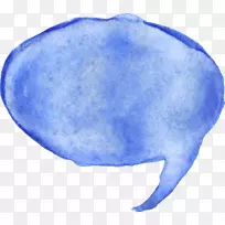 水彩画.语音气泡-空若网 水彩画.语音气泡-空若网