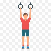 彩色扁平化吊环元素-空若网 彩色扁平化吊环元素-空若网