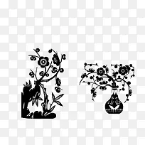 石榴树枝与石榴树-空若网 石榴树枝与石榴树-空若网