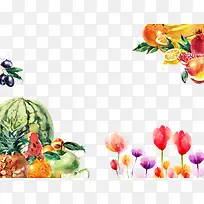 卡通水墨手绘水果素材-空若网 卡通水墨手绘水果素材-空若网