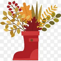 靴子里的落叶树枝-空若网 靴子里的落叶树枝-空若网