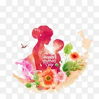 母亲节卡通插画-空若网 母亲节卡通插画-空若网