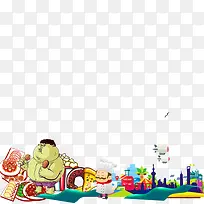 手绘吃货元素-空若网 手绘吃货元素-空若网