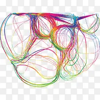 多彩扭曲线条-空若网 多彩扭曲线条-空若网
