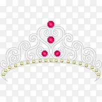 玫红色宝石镀银皇冠-空若网 玫红色宝石镀银皇冠-空若网
