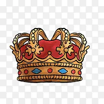 水彩绘宝石皇冠矢量图-空若网 水彩绘宝石皇冠矢量图-空若网