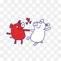 爱情卡通可爱小动物装饰爱情动物-空若网 爱情卡通可爱小动物装饰爱情动物-空若网