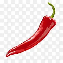 色泽鲜艳红色辣椒长尖椒手绘蔬菜-空若网 色泽鲜艳红色辣椒长尖椒手绘蔬菜-空若网