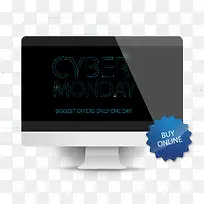 矢量手绘电脑显示器-空若网 矢量手绘电脑显示器-空若网