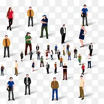 现代化商务带动人群背景矢量素材-空若网 现代化商务带动人群背景矢量素材-空若网