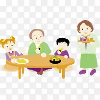 彩色扁平化饭桌元素-空若网 彩色扁平化饭桌元素-空若网