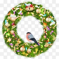 圣诞节绿色松叶圆环-空若网 圣诞节绿色松叶圆环-空若网